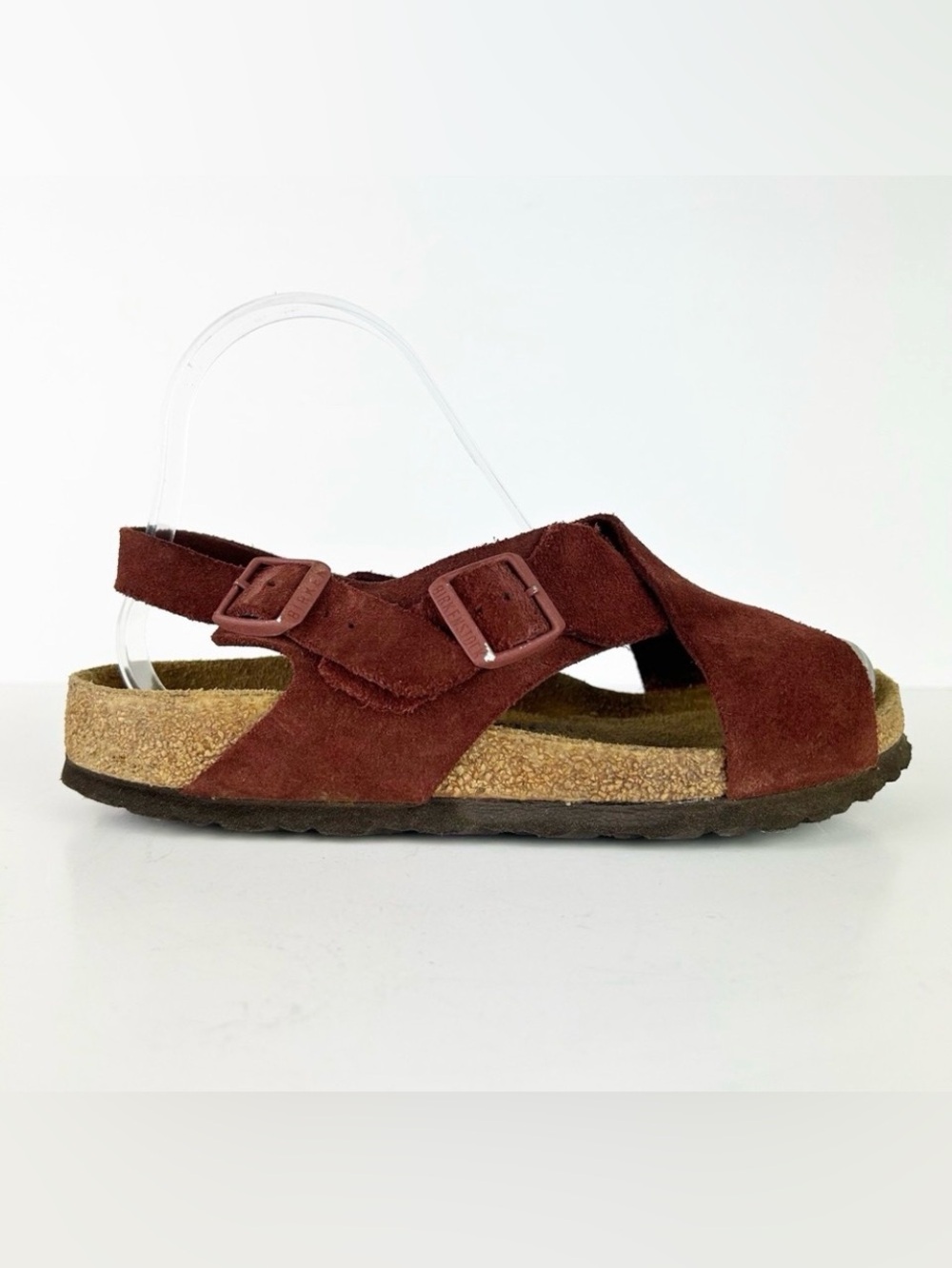 Birkenstock Tulum Brick Red Suede Leather Sandals